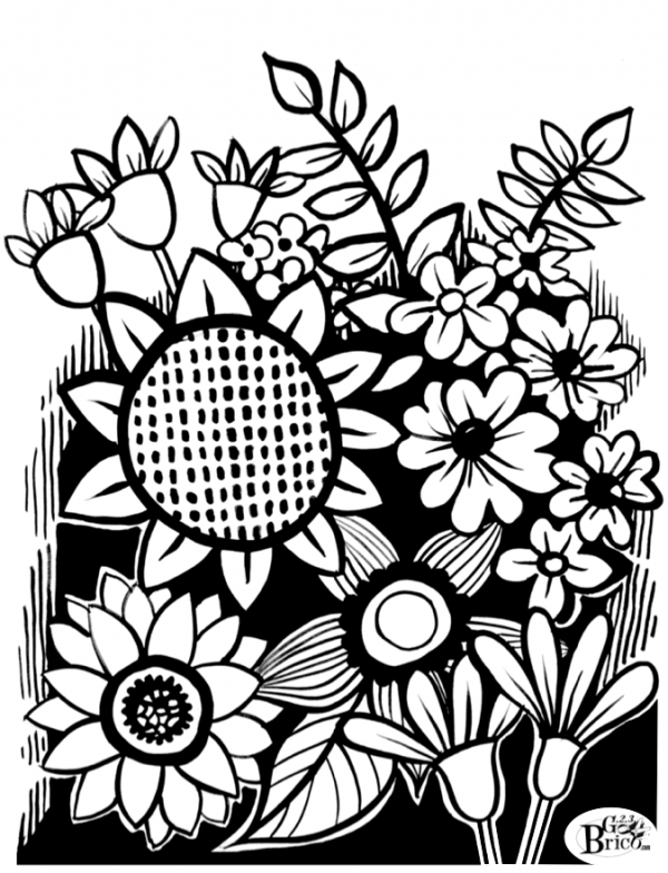 COLORIAGE Floral 2 avec logo 600x784 - Fleurs diluées et décorées