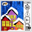 H18 Maisons enneigées 66x66 - Trousse-Noël : St-Nicholas et les étoiles