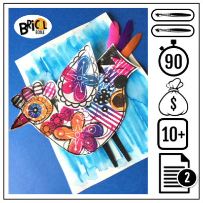 P18 Oiseau estampes 400x400 - Oiseau à motifs estampés