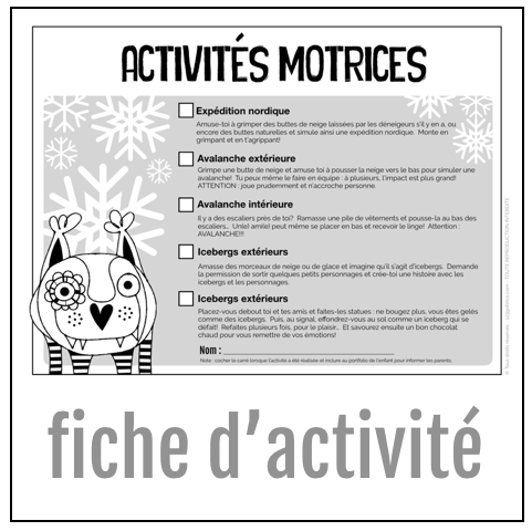 H19 FICHE Activite motrices banquise - Banquise : activités motrices