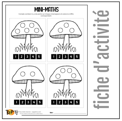 Mignons champignons - Mini-Maths