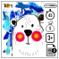 Ours polaire fevrier 66x66 - Ours polaire aux joues multicolores