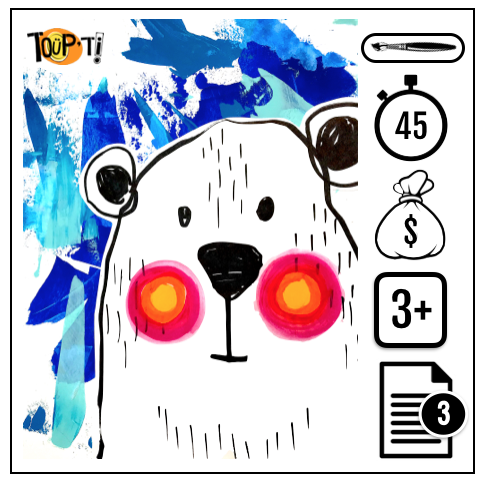 Ours polaire fevrier - Ours polaire aux joues multicolores