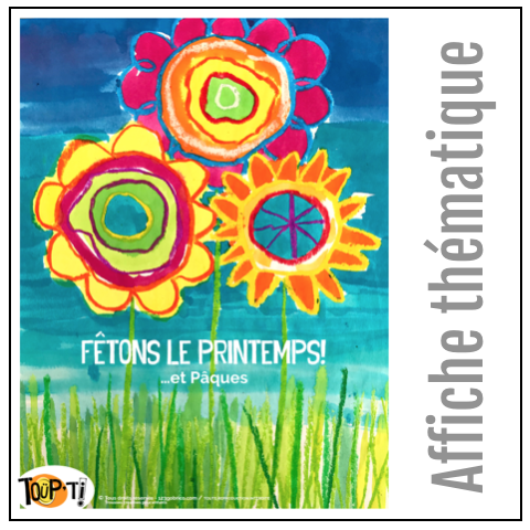 Affiche thematique printemps paques - Affiche thématique Printemps et Pâques