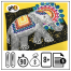 Elephant royal 66x66 - Tapis de souris fleuri