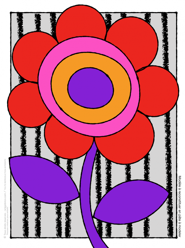 Fleur notocollant3 600x801 - Fleur-porte-notocollant (cadeau fête des mères)