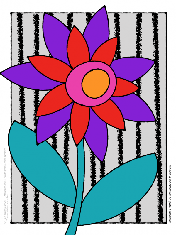 Fleur notocollant4 600x801 - Fleur-porte-notocollant (cadeau fête des mères)