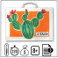 Portfolio cactus 66x66 - Faux tapis tissé