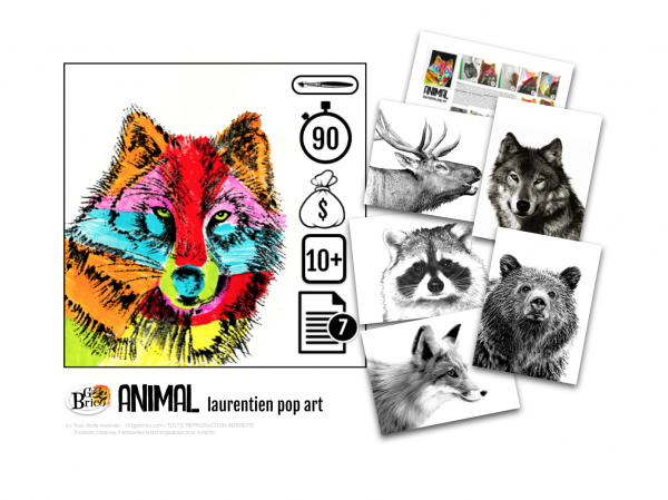 Animal laurentien 1 600x449 - Animal laurentien pop art