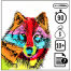 Animal laurentien pop art 66x66 - Trousse-La banquise colorée