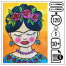 Frida Kahlo 66x66 - Ours polaire aux joues multicolores