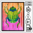 Scott le scarabée 66x66 - Autoportrait sur fond coloré