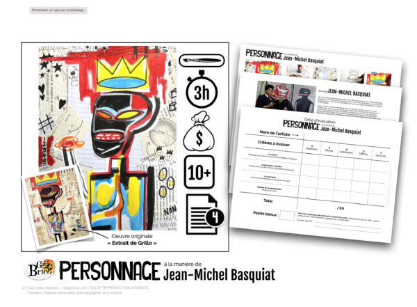 Capture decran le 2022 02 23 a 14.52.26 600x441 - Personnage à la manière de Jean-Michel Basquiat